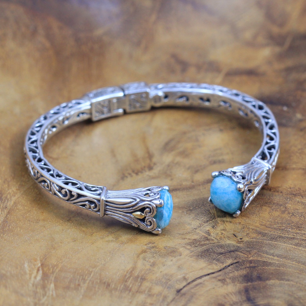 Amazonite Bracelet Bali Silver B138AMZW609