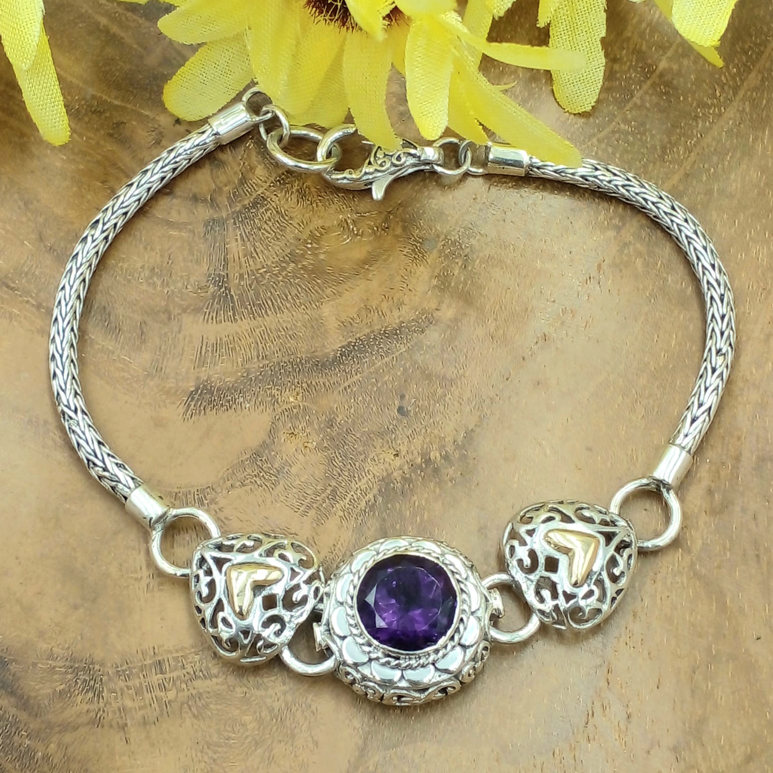 Minimalist Bali Gemstone Bracelet B553GAMW337