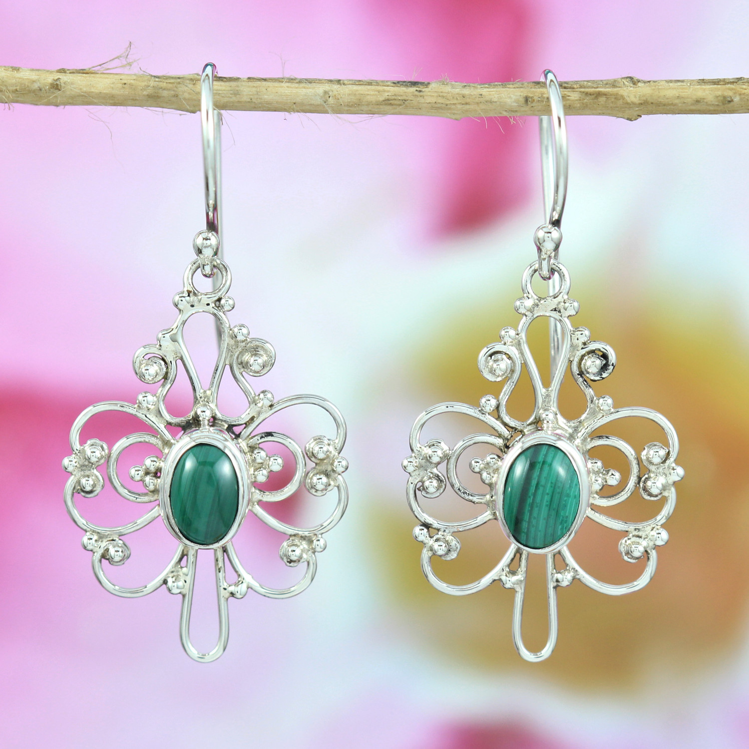 Butterfly Bun Bali Silver Earrings E086AMYW115