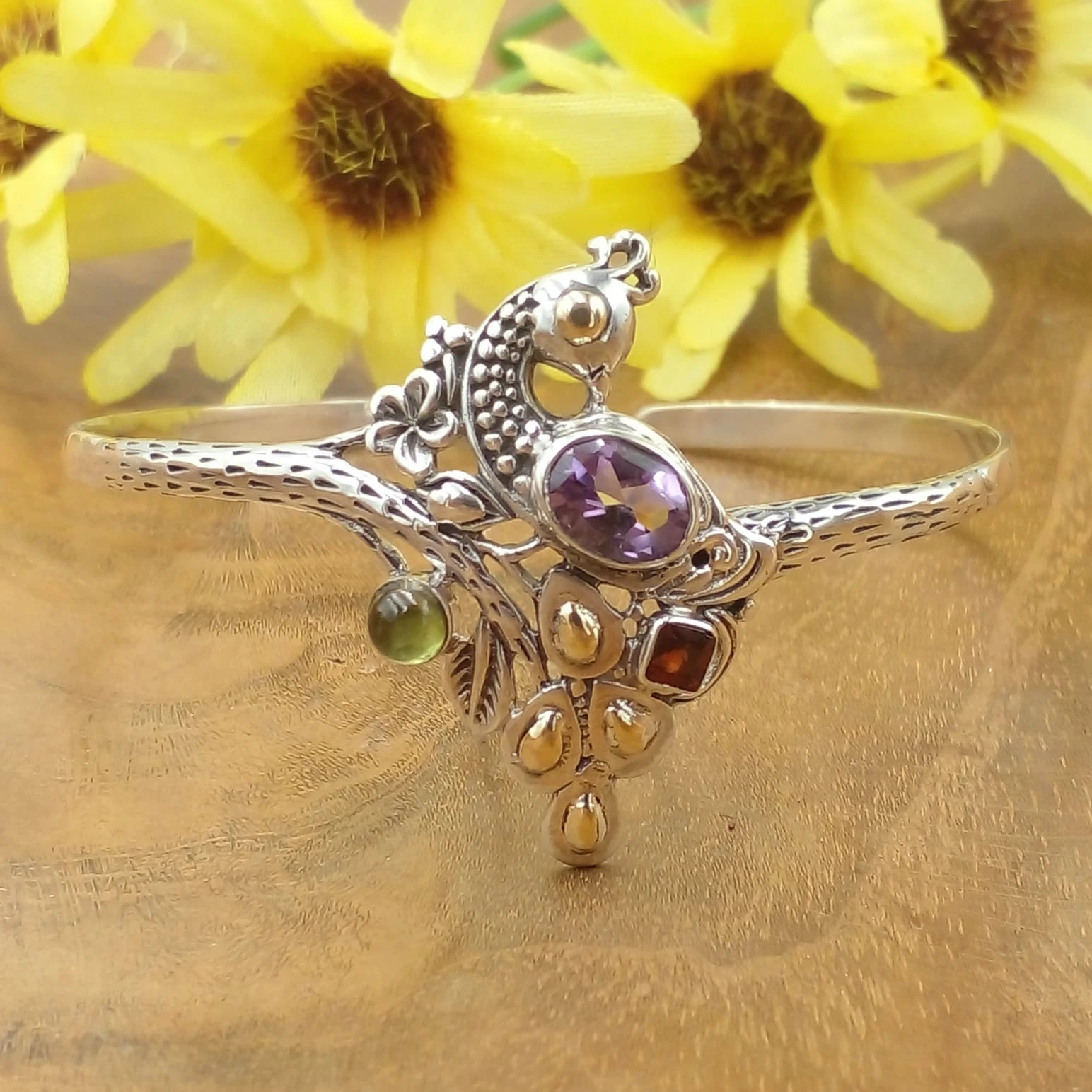 Balinese Silver Cuff Bracelet B664D-W655