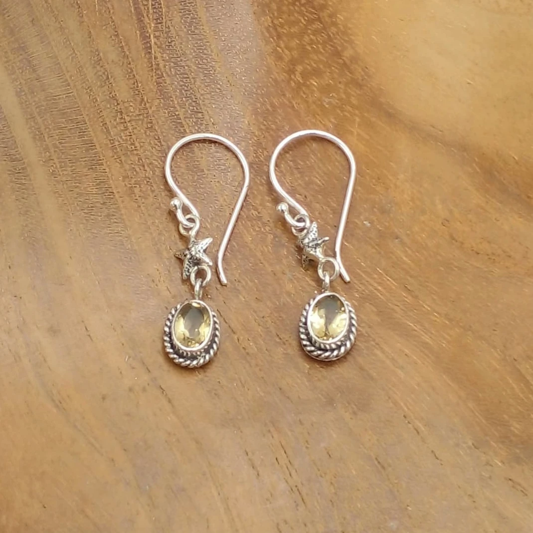 Starfish Earrings With Gems E1800CTRW140