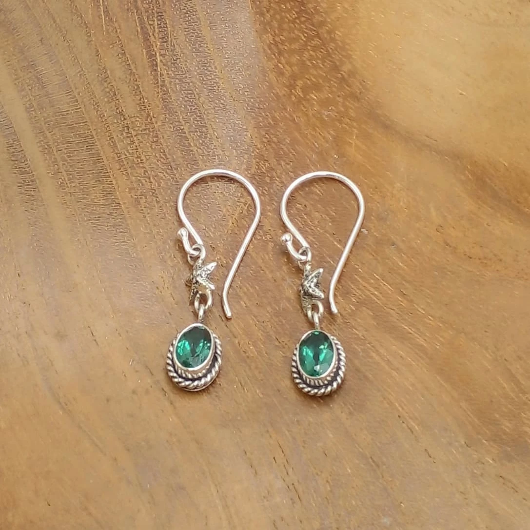 Starfish Earrings With Gems E1800CTRW140