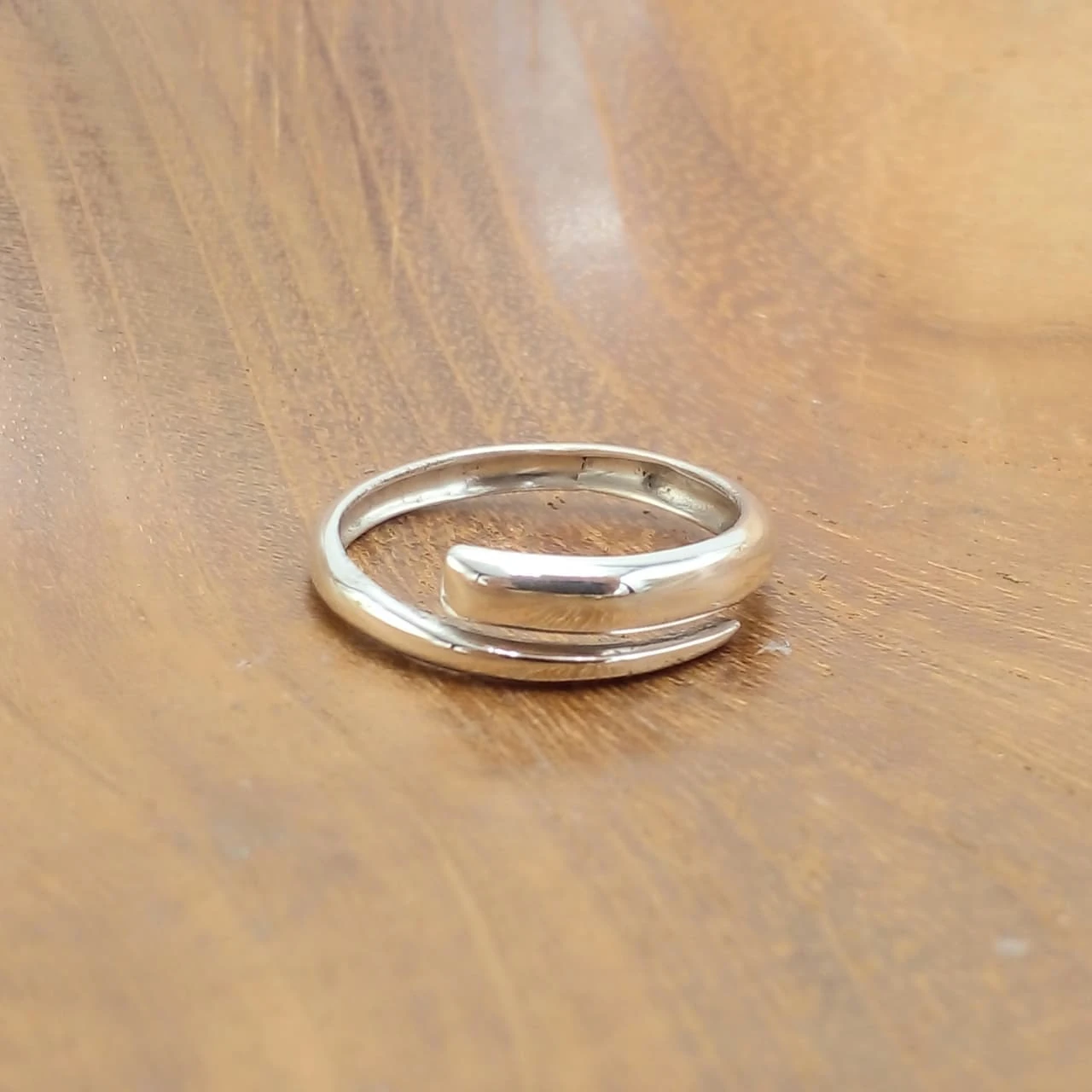 Unisex Silver Ring Harmonious Design Adjustable Wrap Ring R694W75