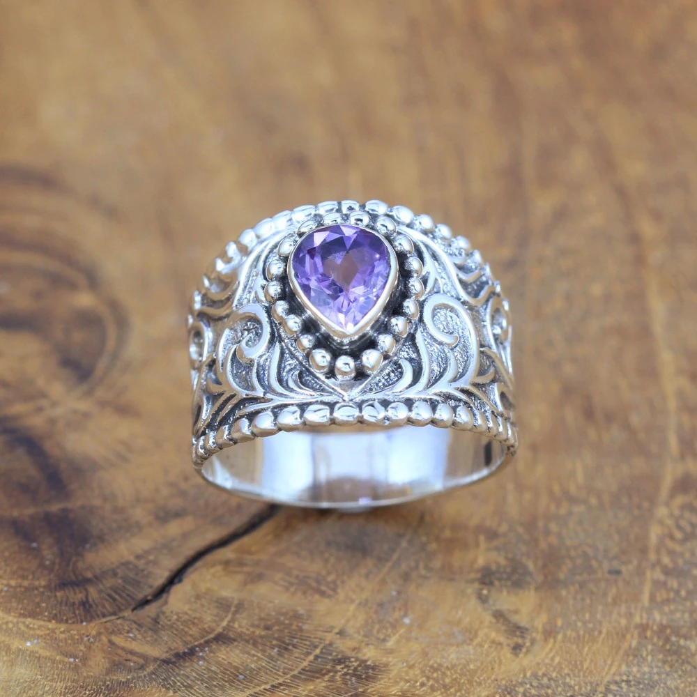 925 Sterling Silver Ring with Classic Stone Carving R338AMYW315