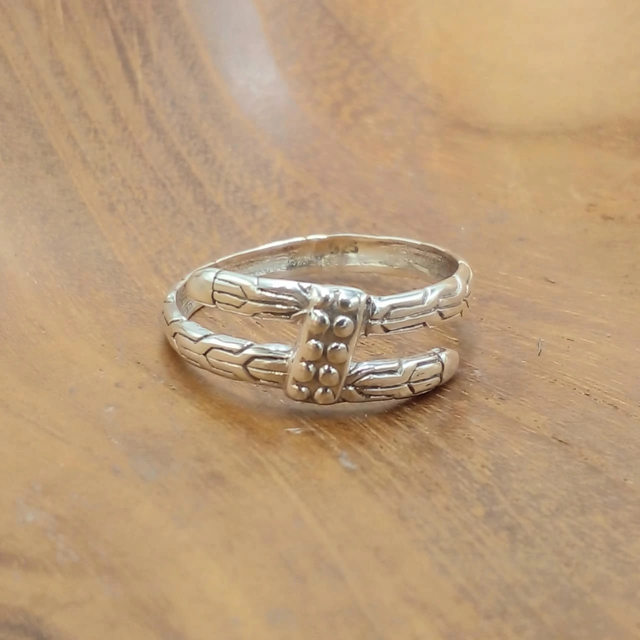 Unique Design Authentic Balinese Silver Ring R752W135